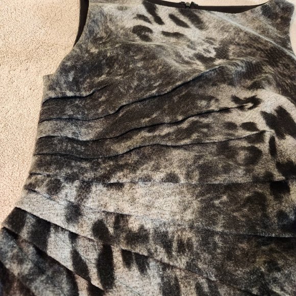 Cache SL Lined Black White Animal Print Sheath Dress 6 - Picture 11 of 14